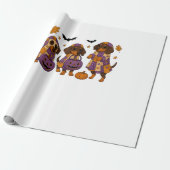Dachshund Hund Geist Halloween Geschenkpapier (Ungerollt)