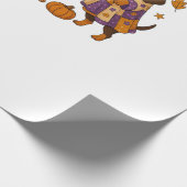 Dachshund Hund Geist Halloween Geschenkpapier (Ecke)