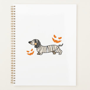 Dachshund Hund Halloween Candy Corn Vollmond Planer