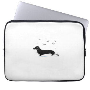 Dachshund Hund � Halloween Mond Silhouette Klassik Laptopschutzhülle