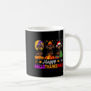 Dachshund Hund Halloween Weihnachten Hallothanksma Kaffeetasse