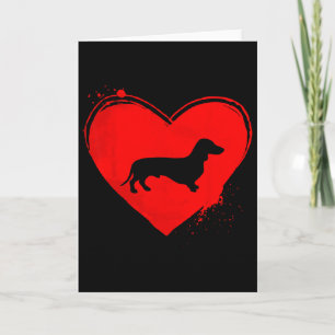 Dachshund Hund Herzform Valentinstag Hunde Liebhab Karte