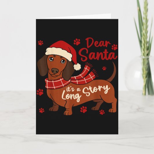 Dachshund Hund Lieber Weihnachtsmann Es Ist Eine L Karte (Vorderseite)