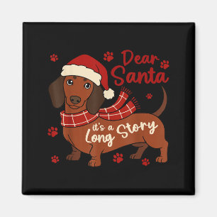 Dachshund Hund Lieber Weihnachtsmann Es Ist Eine L Magnet