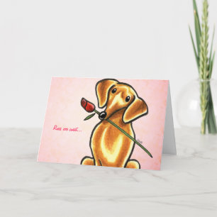 Dachshund-Hund mit personalisierter Rosenbotschaft Karte
