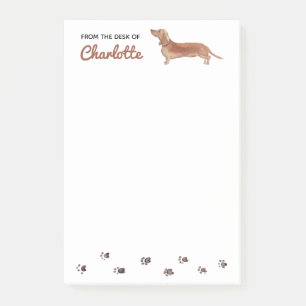 Dachshund-Hund Post-It-Notizen Post-it Klebezettel