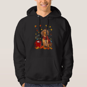 Dachshund-Hund-Schal Herbst Schokolade Herbst Hoodie