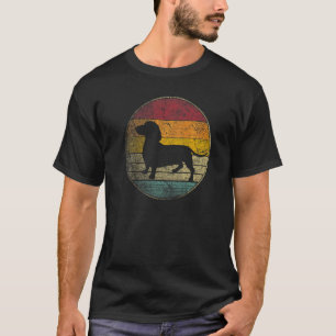 Dachshund Hund   Sonne Retro Welpe Haustier 70er 8 T-Shirt