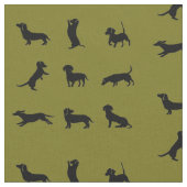 Dachshund Hund Spaß Tier Kunst Stoff (Nahaufnahme)