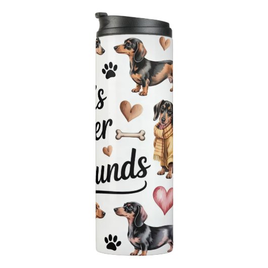 Dachshund Hund Thermosbecher (Nach rechts gedreht)