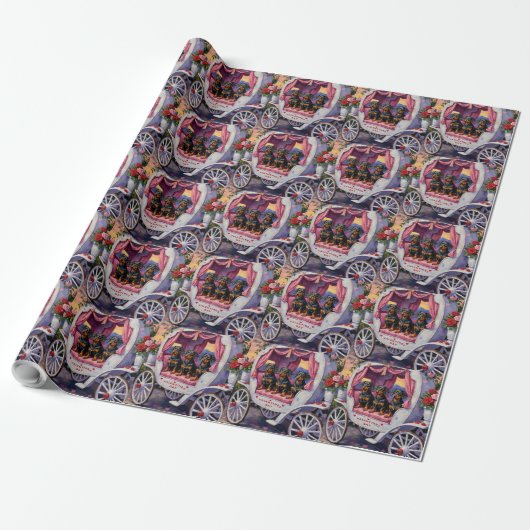 Dachshund Hund Valentinstag Geschenkpapier (Ungerollt)