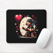 Dachshund Hund Valentinstag Hundebesitzer Valentin Mousepad (Mit Mouse)