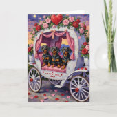 Dachshund Hund Valentinstag Karte (Vorderseite)