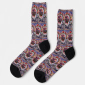 Dachshund Hund Valentinstag Socken (Linkes Detail)