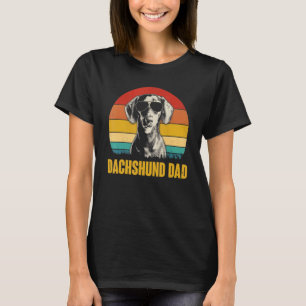 Dachshund Hund Vintage Retro Hundemama Vater T-Shirt