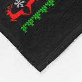 Dachshund Hund Weihnachten hässlicher Pullover San Fleecedecke (Ecke)
