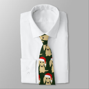 Dachshund Hund Weihnachten Langhaarig Creme Doxie Krawatte