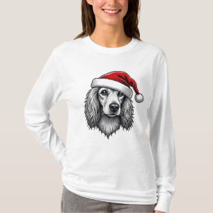 Dachshund Hund Weihnachtsmann Hut T-Shirt