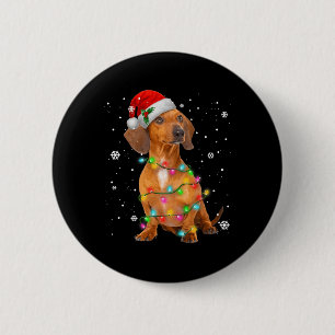 Dachshund Hunde Baum Weihnachten Xmas Geschenke Fü Button