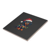 Dachshund-Hunde-Baum-Weihnachtspullover-Weihnachts Fliese (Seite)