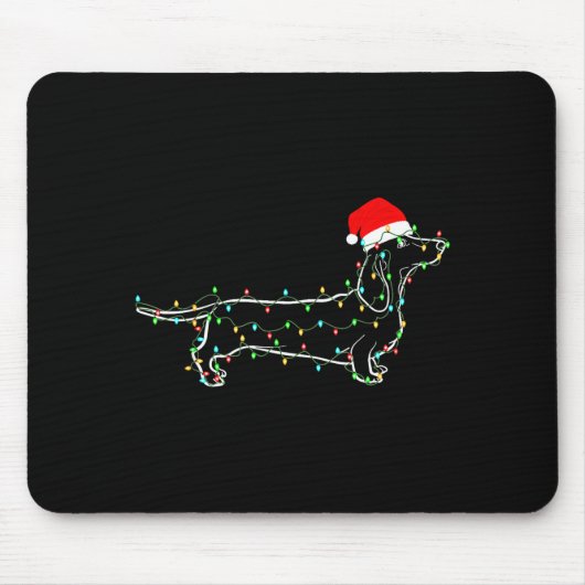 Dachshund Hunde Baum Weihnachtspullover Xmas Für H Mousepad (Vorne)