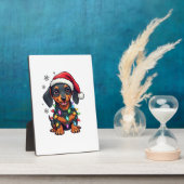 Dachshund Hunde Baum Weihnachtspullover Xmas Gesch Fotoplatte (Seite)