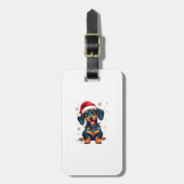Dachshund Hunde Baum Weihnachtspullover Xmas Gesch Gepäckanhänger (Vorderseite vertikal)