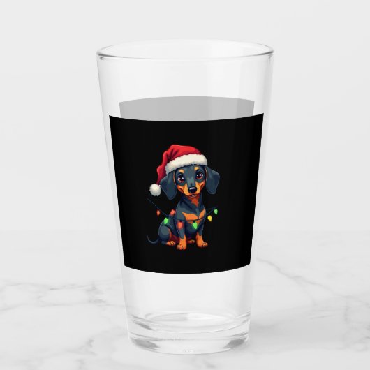 Dachshund Hunde Baum Weihnachtspullover Xmas Gesch Glas (Vorderseite)