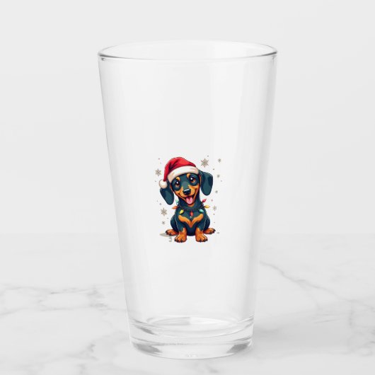 Dachshund Hunde Baum Weihnachtspullover Xmas Gesch Glas (Vorderseite)