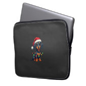 Dachshund Hunde Baum Weihnachtspullover Xmas Gesch Laptopschutzhülle (Vorderseite Links)