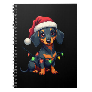 Dachshund Hunde Baum Weihnachtspullover Xmas Gesch Notizblock