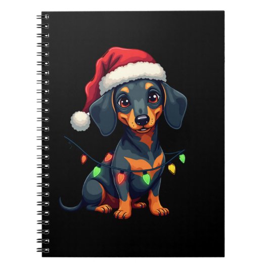 Dachshund Hunde Baum Weihnachtspullover Xmas Gesch Notizblock (Vorderseite)