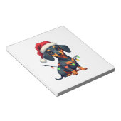 Dachshund Hunde Baum Weihnachtspullover Xmas Gesch Notizblock (angewinkelt)