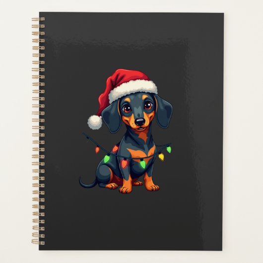 Dachshund Hunde Baum Weihnachtspullover Xmas Gesch Planer (Vorderseite)