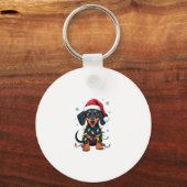 Dachshund Hunde Baum Weihnachtspullover Xmas Gesch Schlüsselanhänger (Vorderseite)