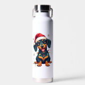 Dachshund Hunde Baum Weihnachtspullover Xmas Gesch Trinkflasche (Vorne)