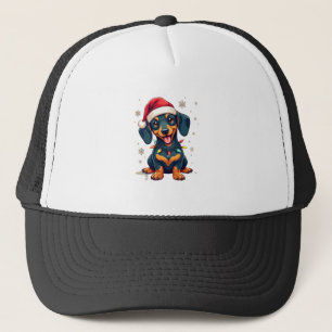Dachshund Hunde Baum Weihnachtspullover Xmas Gesch Truckerkappe