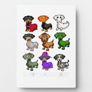 Dachshund Hunde Halloween Frohes Halloween Fotoplatte