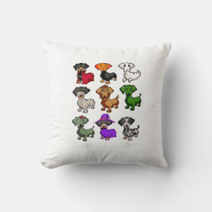 Dachshund Hunde Halloween Frohes Halloween Kissen