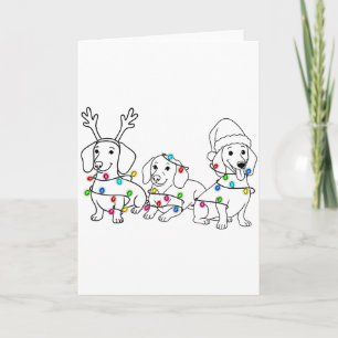 Dachshund-Hundefan Weihnachtslicht Xmas Doxie Mama Karte