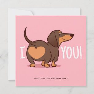 Dachshund-Hundefliebe individuelle Karte