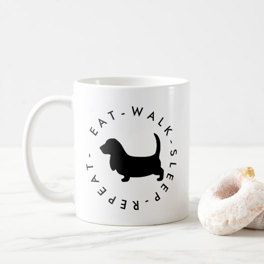 Dachshund-Hundemutter Kaffeetasse (Mit Donut)