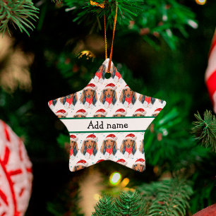 Dachshund-Hunderasse Weihnachten Keramik Ornament