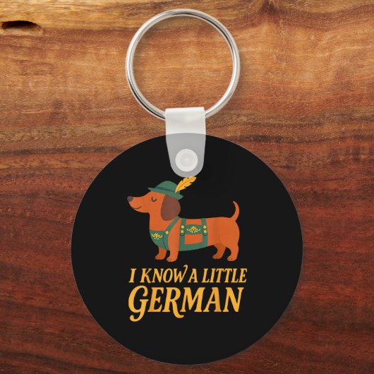 Dachshund I Know Little German Dog Women Men Schlüsselanhänger (Vorderseite)