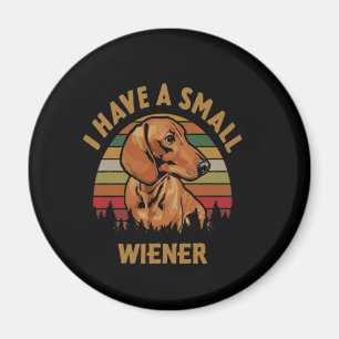 Dachshund Ich habe ein kleines Wiener Vintage Magnet