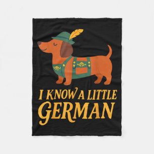 Dachshund Ich kenne kleinen deutschen Hund Frauen Fleecedecke