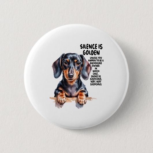 Dachshund Ideas For Women &amp; Novelty Miniature  Button (Vorderseite)