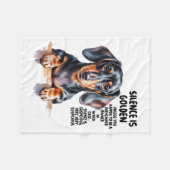 Dachshund Ideas For Women & Novelty Miniature Fleecedecke (Vorderseite (Horizontal))