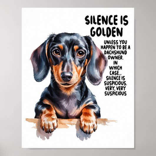 Dachshund Ideas For Women &amp; Novelty Miniature  Poster (Vorne)