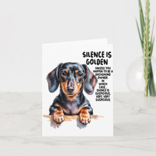 Dachshund-Ideen für Frauen & Neuheit Miniatur- Karte